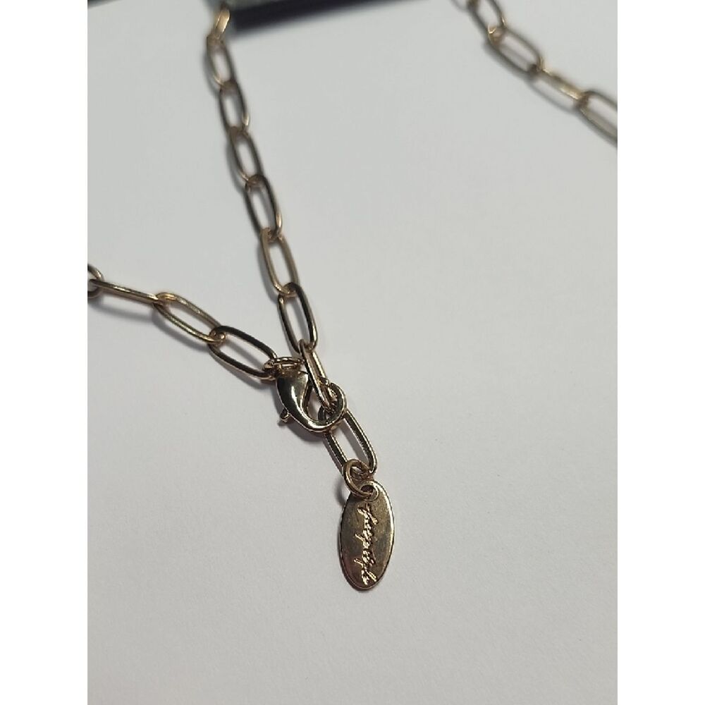 Free People Maxamillion Charm Necklace Gold Tone Flower Power - Picture 4 of 10